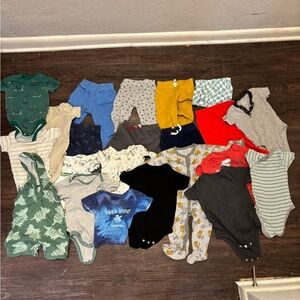 Assorted Baby Onesies and Pants Set